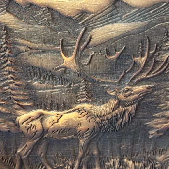 Laser Engraved Elk Wall Art 10x10 – Rustic Decor - Picture 3 of 6